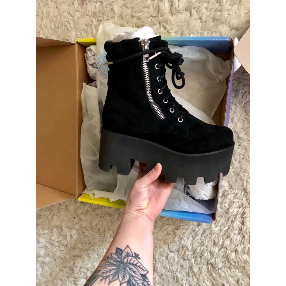 Current Mood Greenpoint Combat Boots Platforms